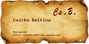 Csirke Bettina névjegykártya