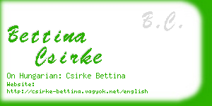bettina csirke business card